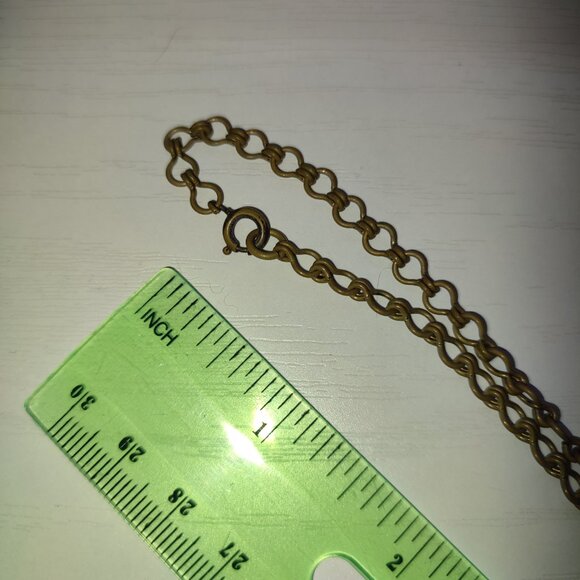 Purple Core Academia Pendant on Chain Antiquated Gold Boho Vintage Violet Charm - Picture 10 of 11